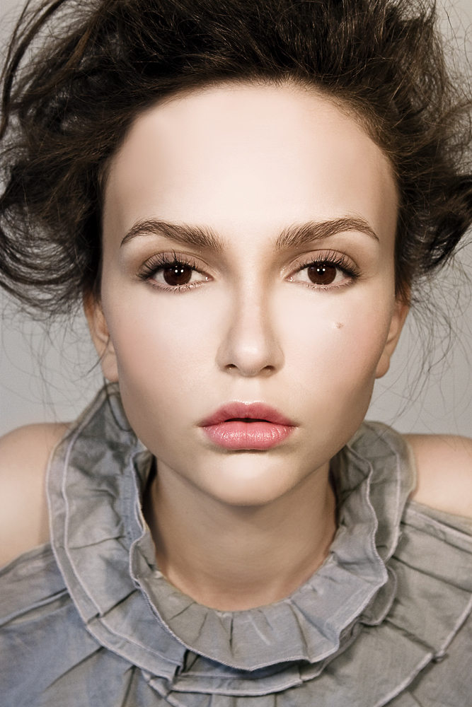 Female model photo shoot of Maria Sabotinova in Bulgaria, hair styled by Andrey HD and MUA, makeup by Georgi Sandev
