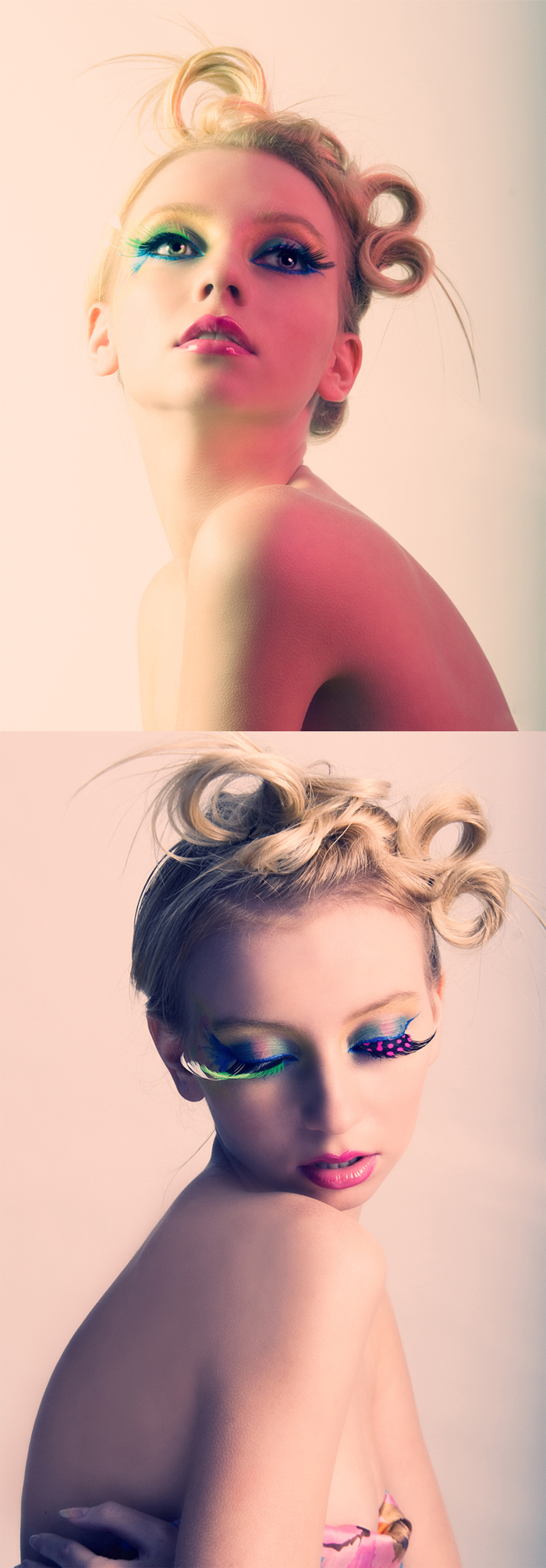Female model photo shoot of Makeup Pro  and N L in Atlantic Studio