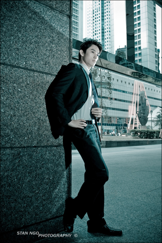 Male model photo shoot of Stan Ngo and Jason Loo GS in Raffles Place, Singapore, Dec 2, 2008