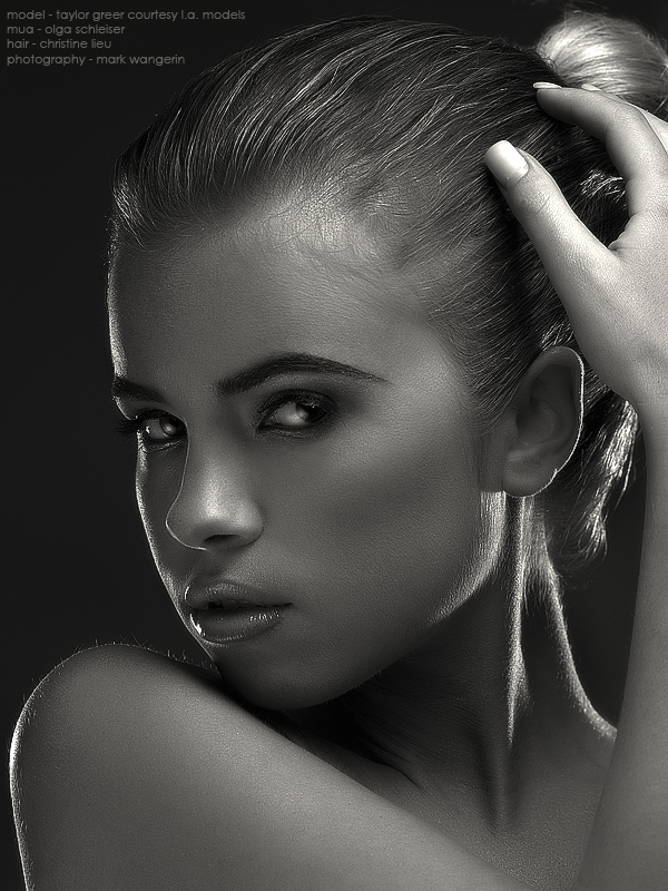 Female model photo shoot of Taylor Greer, makeup by Olga Sch.
