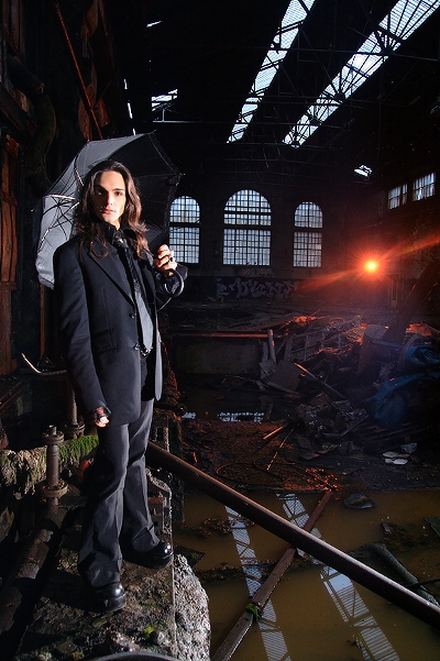 Male model photo shoot of Benoit COURTY and Deleted profile 566 in abandoned factory