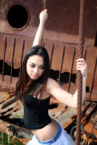 Female model photo shoot of Bailey Kirkland in Dutch Harbor, AK
