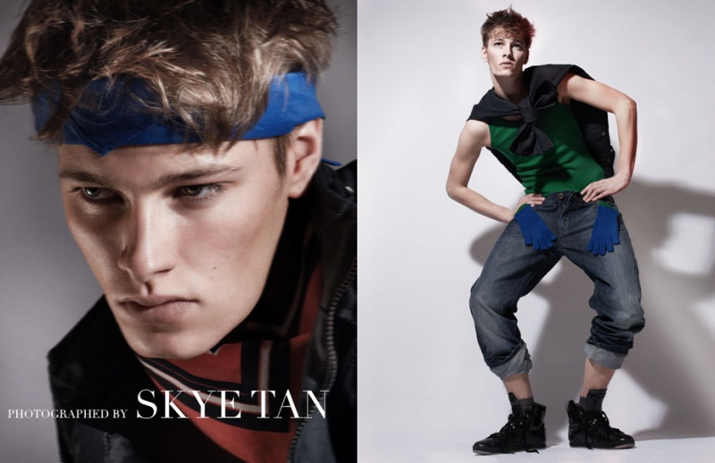 Male model photo shoot of skye tan in London 