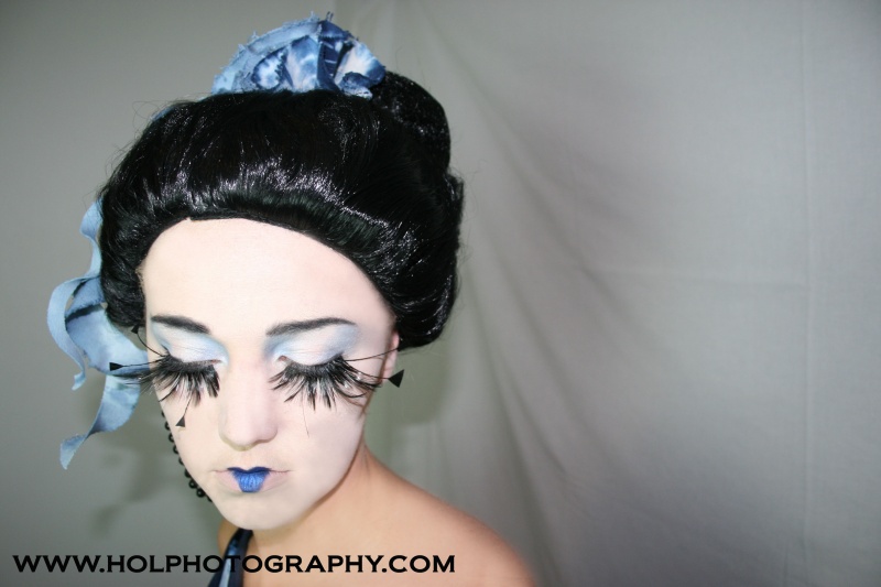 Female model photo shoot of HOL Photography in HOL Studio, makeup by Miss Morbius MakeUp
