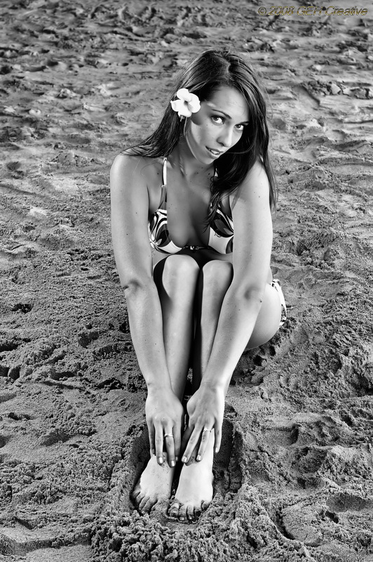 Female model photo shoot of K Noel by GEHCreative in San Gregorio Beach, CA, makeup by Lindsey Schalch