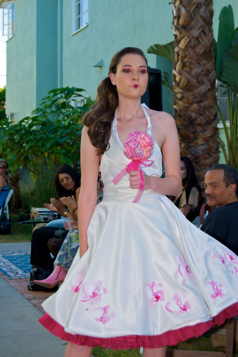 Female model photo shoot of Cassie Betts Couture in Hollywood, CA