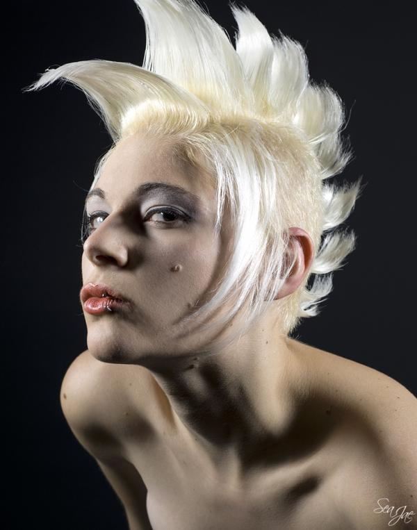 Female model photo shoot of Hair by Jeanette Marie and Ms Libertine by SeaJae - Cirque Studios