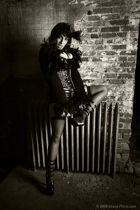 Female model photo shoot of Diana Price Photography and Naughtya in House of Nightmares, Columbus Ohio