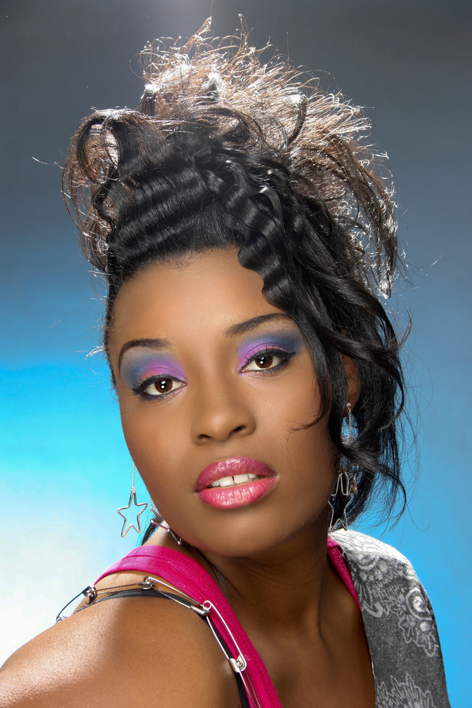Female model photo shoot of meyka by Keif Savage in carson, ca, hair styled by Monica hair-mua