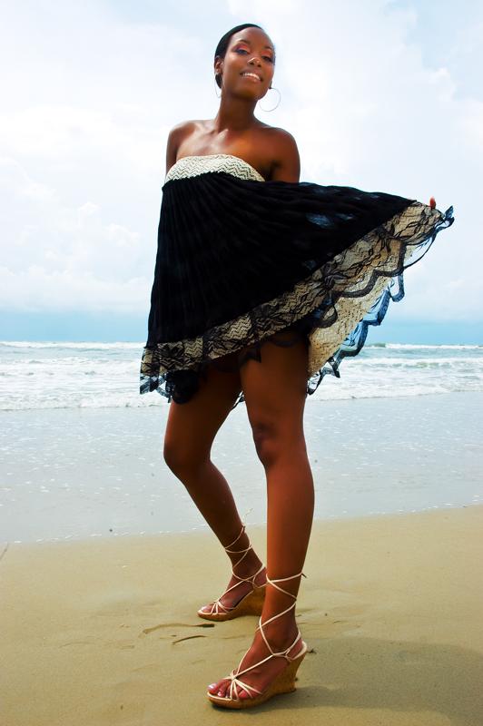 Female model photo shoot of J Vanne Yavett in Outer Banks, NC