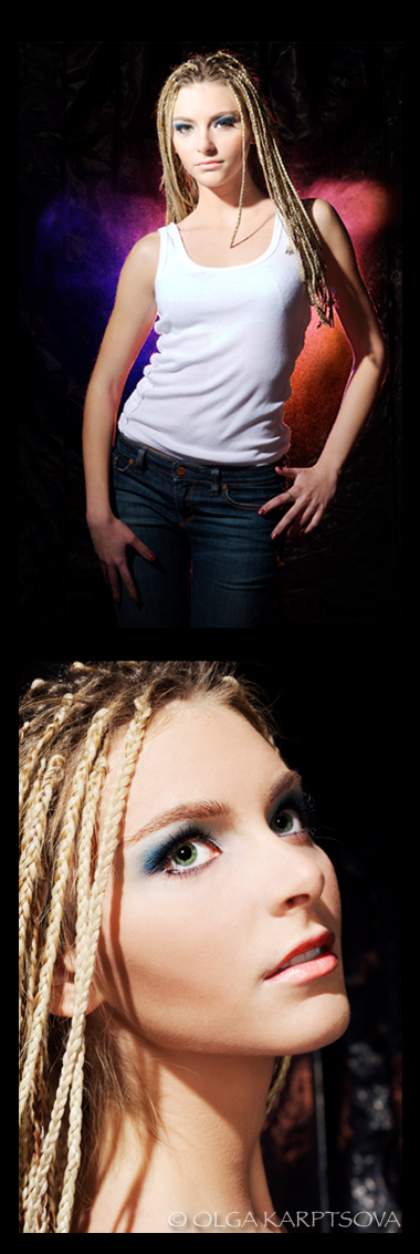 Female model photo shoot of Volya Dzemka in Seattle, makeup by Maggie Wendt