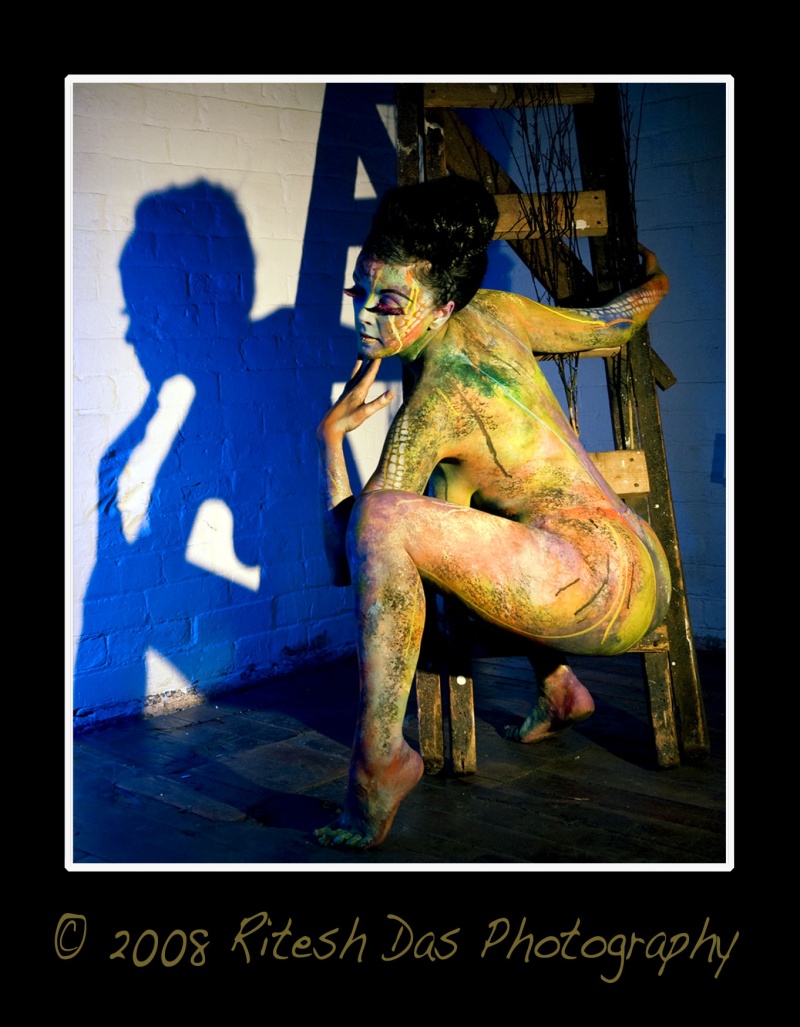 Male model photo shoot of Ritesh Das Photography  in TTE Studio, body painted by Dorota - Body Painter