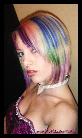 Female model photo shoot of PaperKrayne in Live To Dye Salon - Nov19th Global News Hair Show 2008
