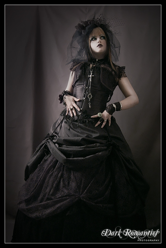 Female model photo shoot of Deadly D0ll by Dark Romantics  in Southampton, clothing designed by Mort Couture
