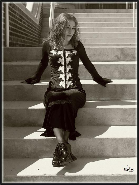 Female model photo shoot of Ashabel Lee in Castle Steps