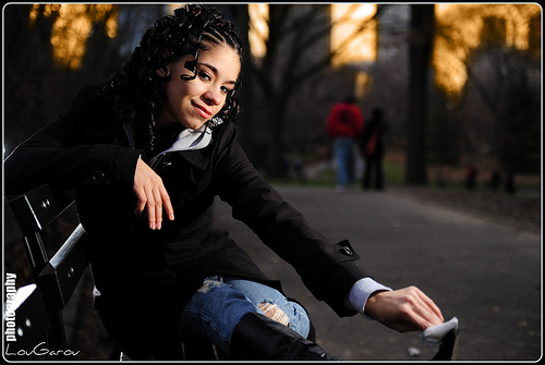 Female model photo shoot of Mizz Pebbles by MAD ART STUDIO in Central Park