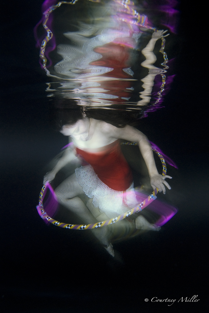 Female model photo shoot of Courtney  Miller by Courtney  Miller in Underwater