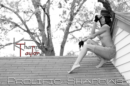 Male and Female model photo shoot of Prolific In BlackNWhite and Kharma TAT2 Taylor in HS Temp Studio Roof
