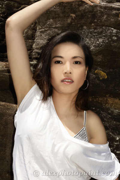 Female model photo shoot of Bee Chidapha by Alex Photopaint in La Perouse beach, Sydney