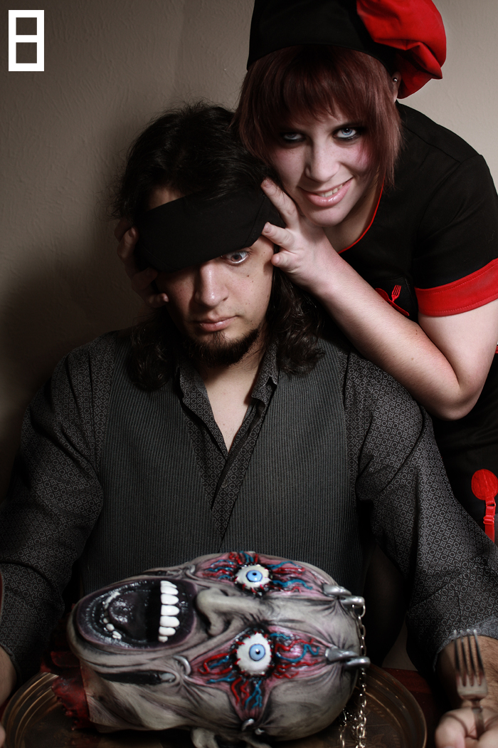 Female and Male model photo shoot of Jen Lyn and Picture of Dorian Gray by Leah Noel Photography in Dallas, TX