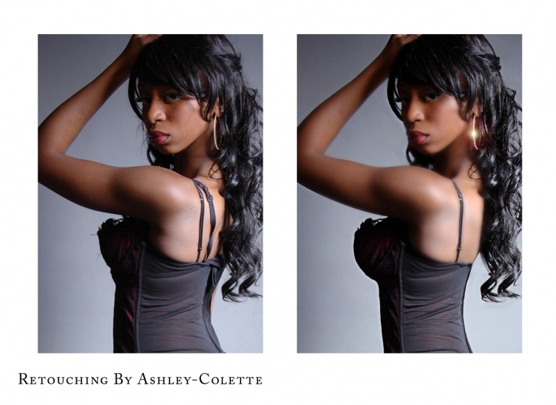 Female model photo shoot of Retouching Editing Svcs
