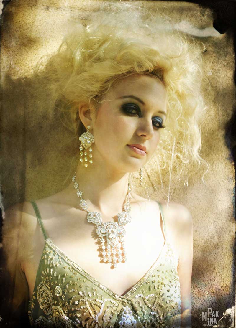 Female model photo shoot of Amber Dexstress 4 hair by Nina pak, makeup by Matthew Uhl