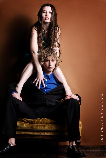 Male and Female model photo shoot of LA Kielian and Jennie by Lawrence Grant, makeup by Sheila Birashk MUA