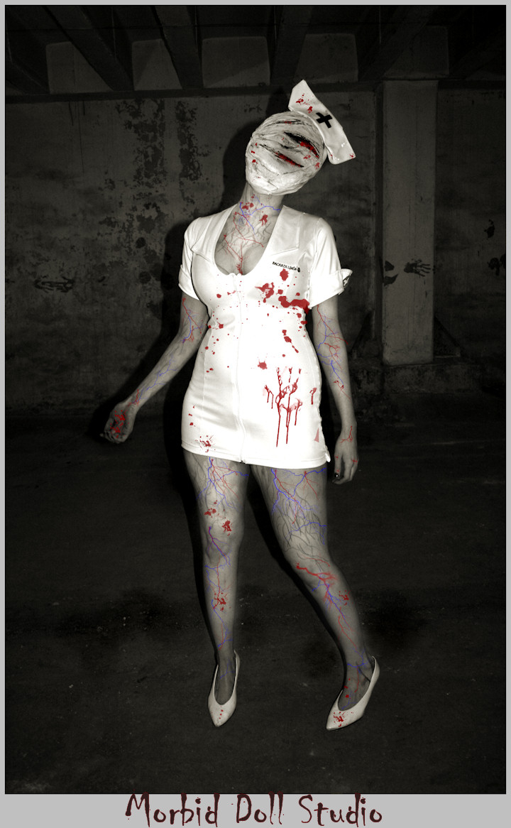 Female model photo shoot of Morbid Doll Studio and Natasha Fatale in House of nightmares Nov08