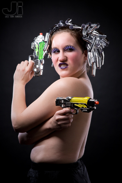 Female model photo shoot of Bang  Bang by Jim Jurica and 100ToplessModels in Studio/Chicago