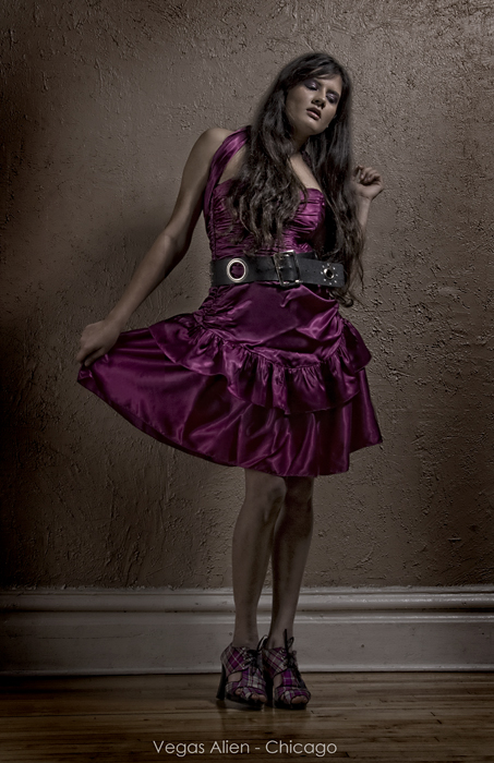 Female model photo shoot of Neha Sharma by Vegas Alien in Chicago, IL, makeup by KING  the MUA