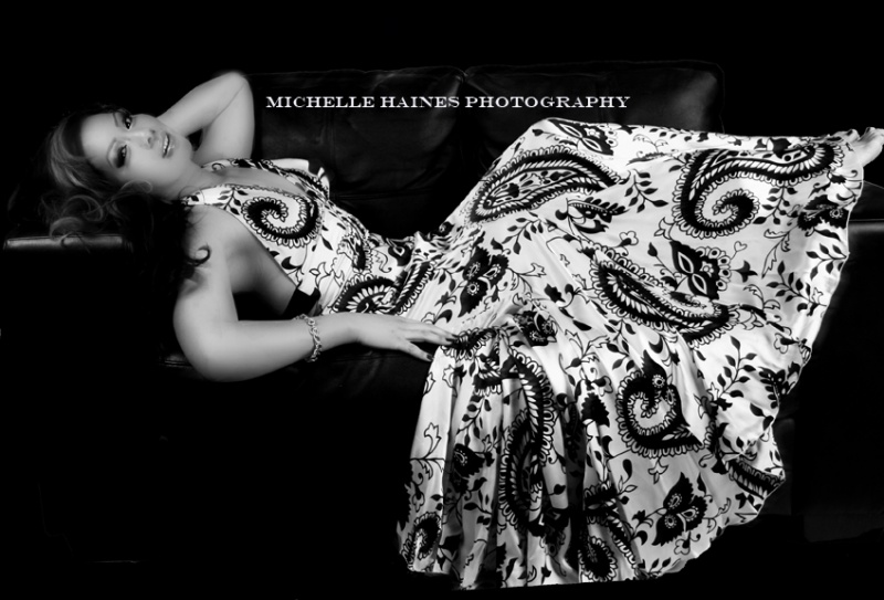 Female model photo shoot of Michelle Haines in In studio 