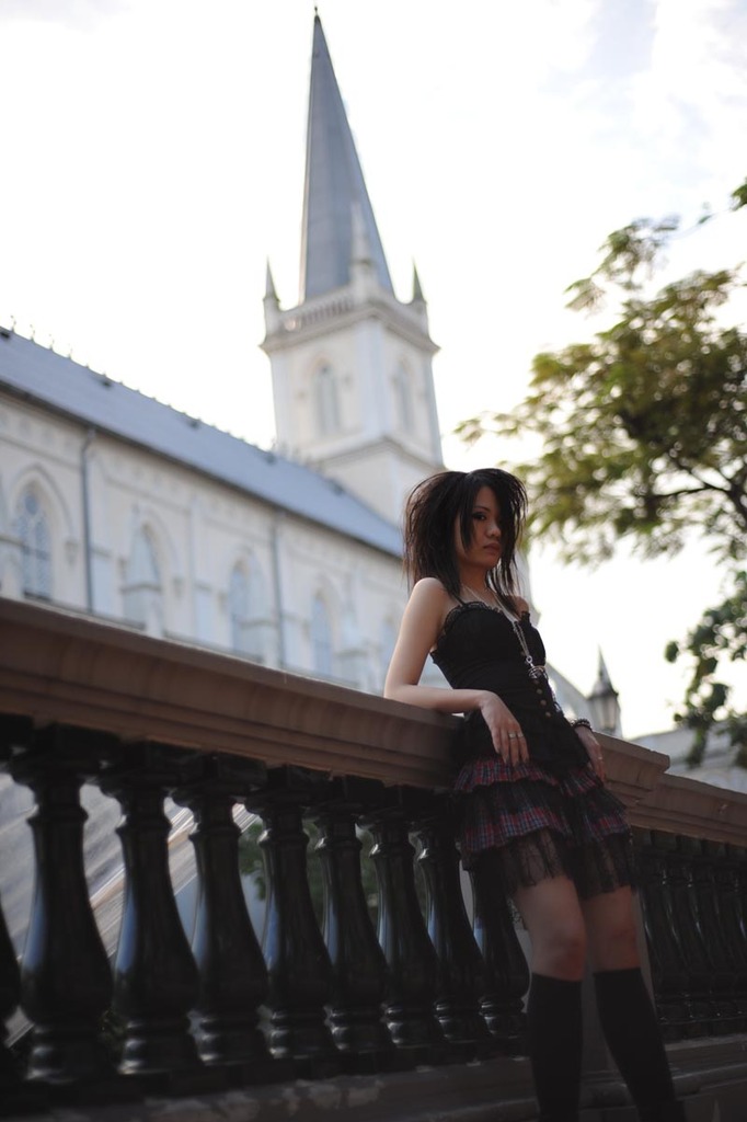 Female model photo shoot of jessicax84 in CHIJMES, Singapore
