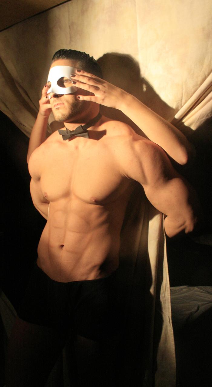 Male model photo shoot of Benny Biceps in Basement