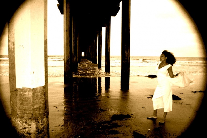 Female model photo shoot of A M A Z O N in La Jolla Beach, CA