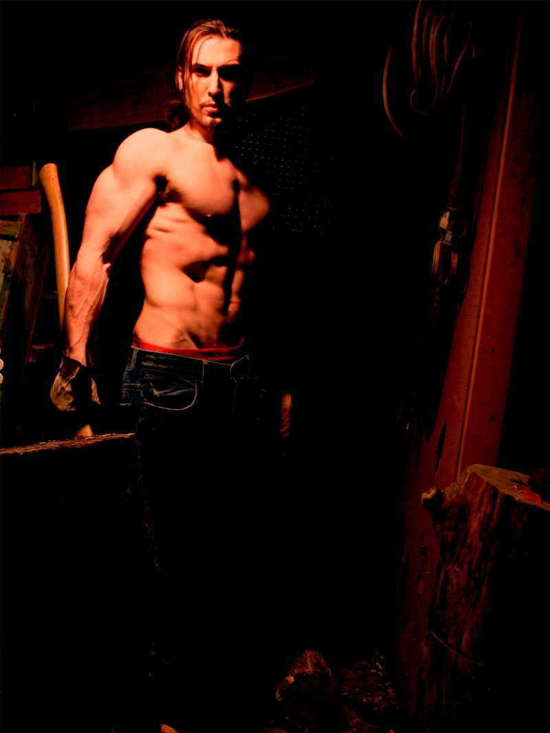 Male model photo shoot of Anton Von Altrichter in my basement - lol - kinna creep eh?