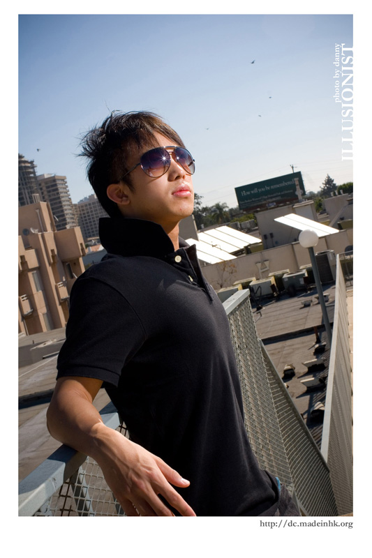 Male model photo shoot of Danny Chak in apartment roof top