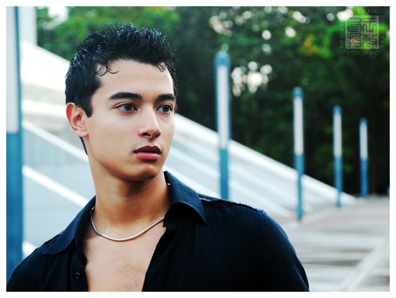Male model photo shoot of Mikhail Quijano in Ateneo de Manila