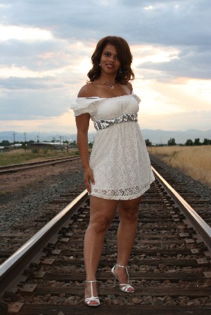 Female model photo shoot of Miss Sara in Railroad Tracks 