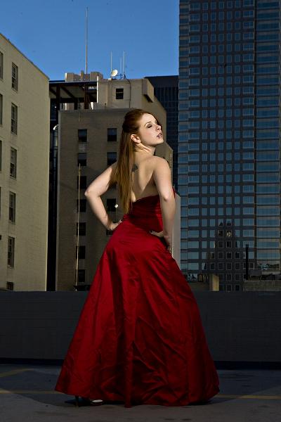 Female model photo shoot of Hello Im RedStar  by McPhotographyLosAngeles in Downtown LA