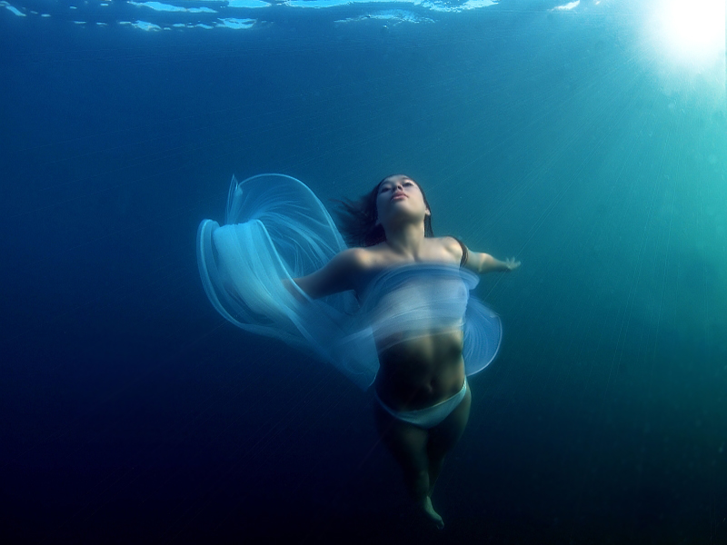Female model photo shoot of Sayuri Thomo in in a Sea