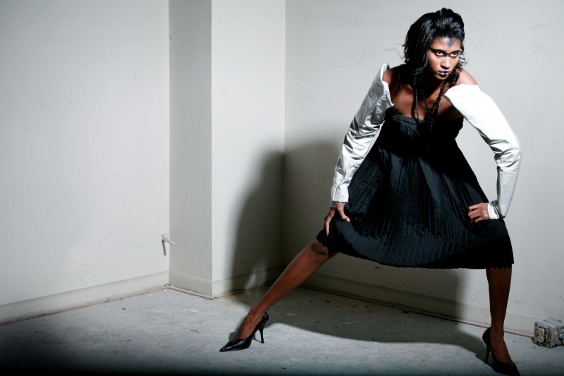 Female model photo shoot of Nikki Bee 1, clothing designed by crisandelle