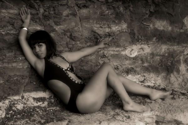 Female model photo shoot of miss she she in ywales,barry island beach