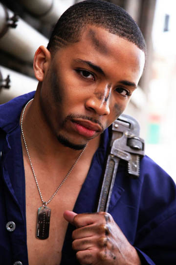 Male model photo shoot of Johnray Jones, makeup by KING  the MUA