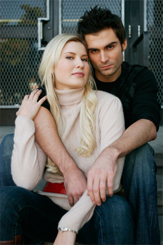 Male and Female model photo shoot of Brian Adam and Oliya in West Hollywood, makeup by Camster