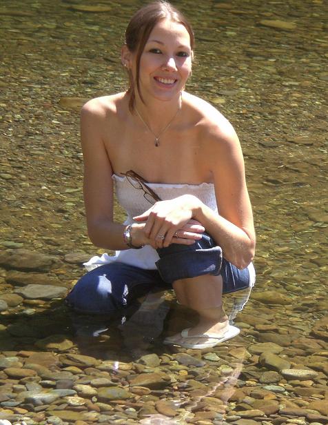 Female model photo shoot of Emily Spence in Wasougal River
