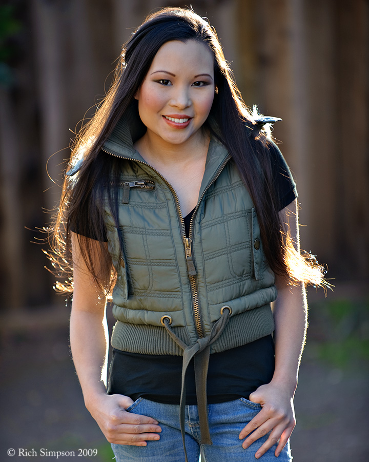 Female model photo shoot of Kristine Fong by Rich Simpson, makeup by Jonathan Reese