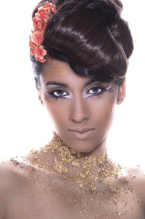 Female model photo shoot of PoojaAN by Snahpphoto, makeup by Maira Ortiz
