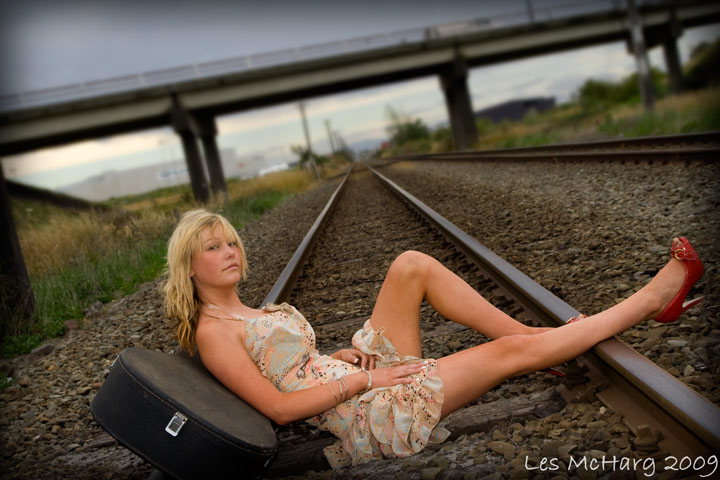Male model photo shoot of LesNZ in Rail Tracks Christchurch