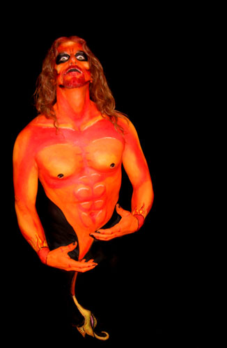 Female model photo shoot of Fire Pixie Body Art in Orlando, FL