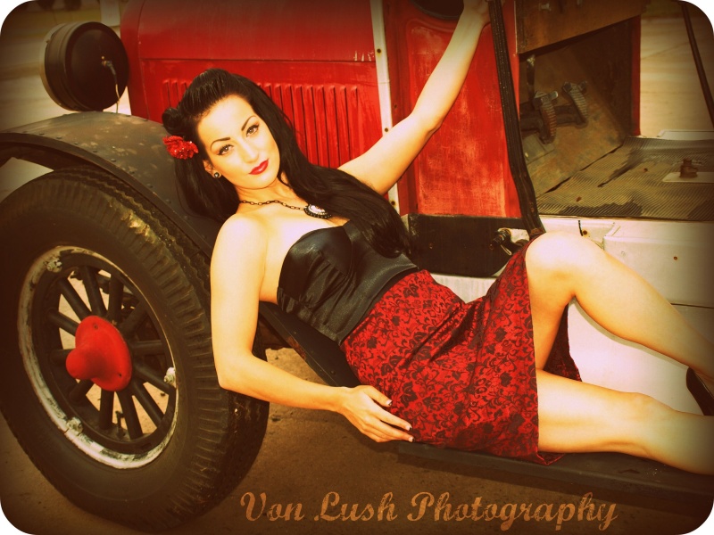 Female model photo shoot of Von Lush Photography in Gibsonville NC shoot for The Swag Shack